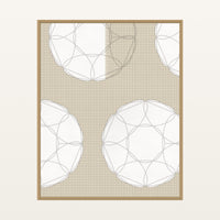 Earth Pigments Jacquard Weave – Premium Jacquard Weave Wall Art Print — Floating natural frame