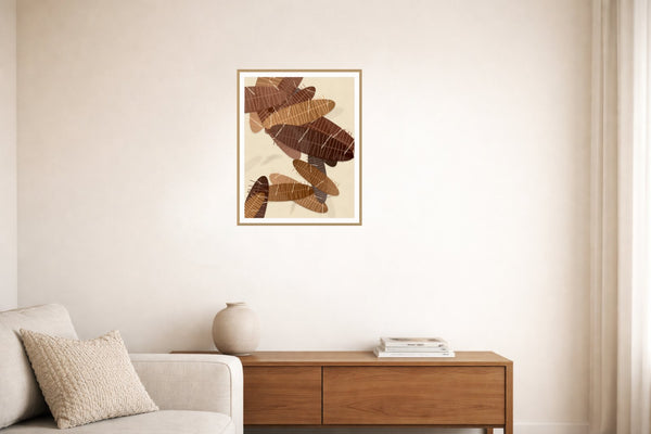 Earth Pigments Ombré Gradient – Premium Ombré Gradient Wall Art Print — Living room lifestyle