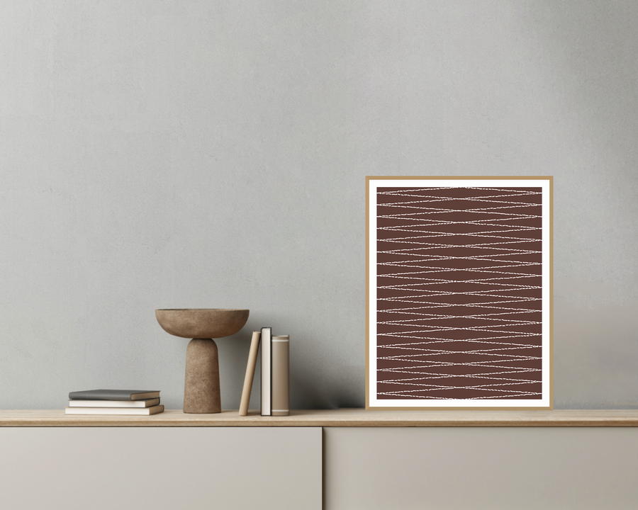 Indigo Adire – Premium Wall Art Print — room scene