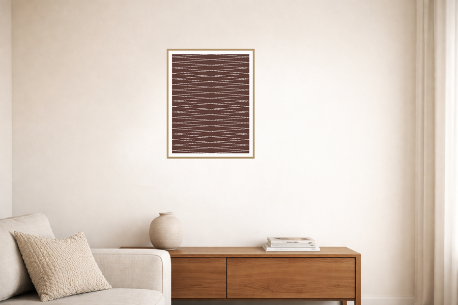Indigo Adire – Premium Wall Art Print — room scene