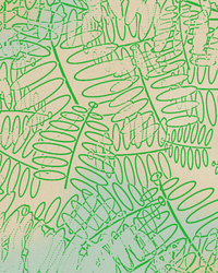 Fern Frond Etched Line Art Motif