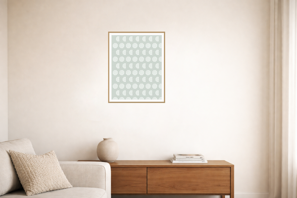 Eucalyptus Silver Jacquard Weave Art Print