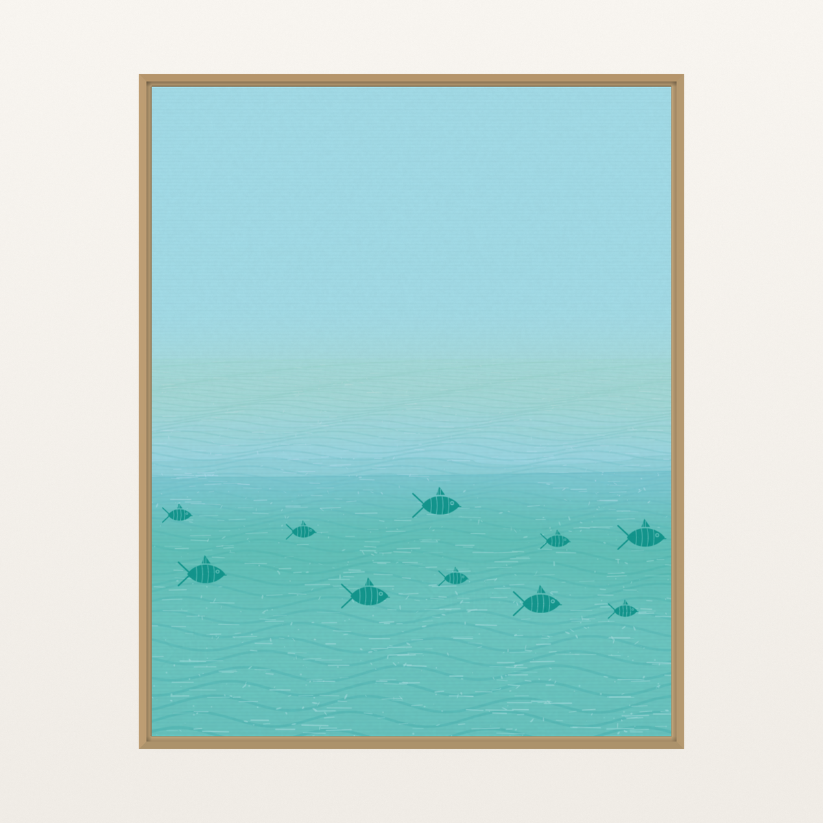 Bold Modern Gradient-sky Cloud-field Art Print