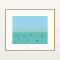 Bold Modern Gradient-sky Cloud-field Art Print