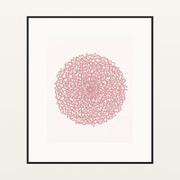 Flamingo Soft Abstract Wave – Signed 50-Edition Giclée Print for Gallery Walls — Black gallery mat