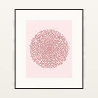 Flamingo Soft Abstract Wave – Signed 50-Edition Giclée Print for Gallery Walls — Black gallery mat