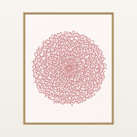 Flamingo Soft Abstract Wave – Signed 50-Edition Giclée Print for Gallery Walls — Floating natural frame