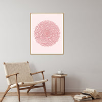 Flamingo Soft Abstract Wave – Signed 50-Edition Giclée Print for Gallery Walls — Reading nook