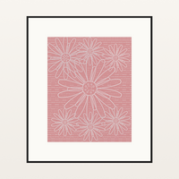 Coral Sand Watercolor Sunflowers Wash Art Print