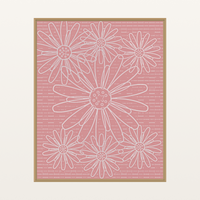 Coral Sand Watercolor Sunflowers Wash Art Print