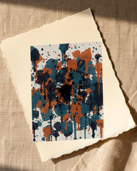 Gestural Storm Paint Splatter – Signed 50-Edition Giclée Print for Gallery Walls — Paper/edge detail