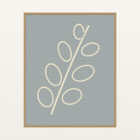 Ikat Crimson Adire – Limited Edition Adire Art Print — Floating natural frame