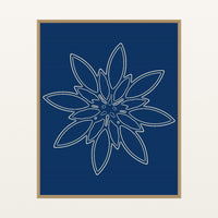 Ikat Crimson Adire – Limited Edition Adire Art Print — Floating natural frame