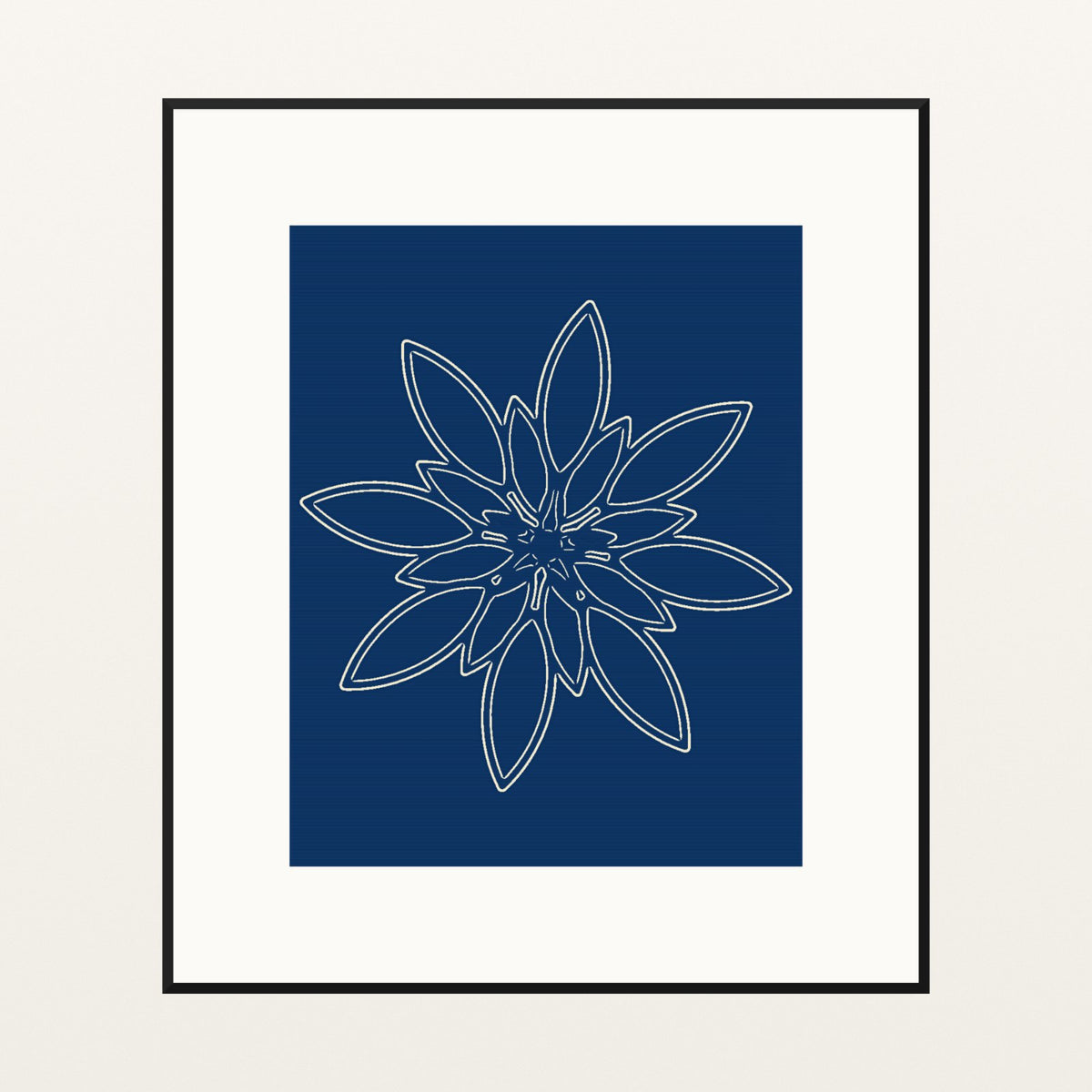 Ikat Crimson Adire – Limited Edition Adire Art Print — Black gallery mat