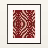 Ikat Crimson Marble Swirl – Signed 50-Edition Giclée Print for Gallery Walls — Black gallery mat