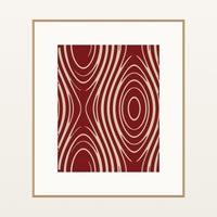 Ikat Crimson Marble Swirl – Signed 50-Edition Giclée Print for Gallery Walls — Natural gallery mat