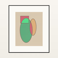 Ikat Crimson Painterly – Signed 50-Edition Giclée Print for Gallery Walls — Black gallery mat