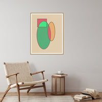 Ikat Crimson Painterly – Signed 50-Edition Giclée Print for Gallery Walls — Reading nook