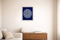 Indigo Abstract Wave – Signed 50-Edition Giclée Print for Gallery Walls — Living room lifestyle