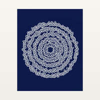 Indigo Abstract Wave – Signed 50-Edition Giclée Print for Gallery Walls — Unframed flat preview