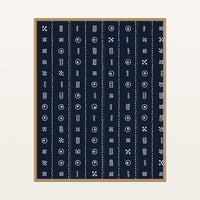 Indigo Adire – Limited Edition Adire Art Print — Floating natural frame