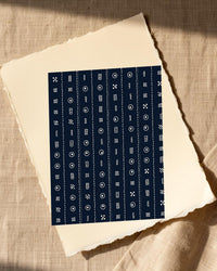 Indigo Adire – Limited Edition Adire Art Print — Paper/edge detail
