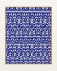Indigo Classic Ankara Pattern — Floating natural frame