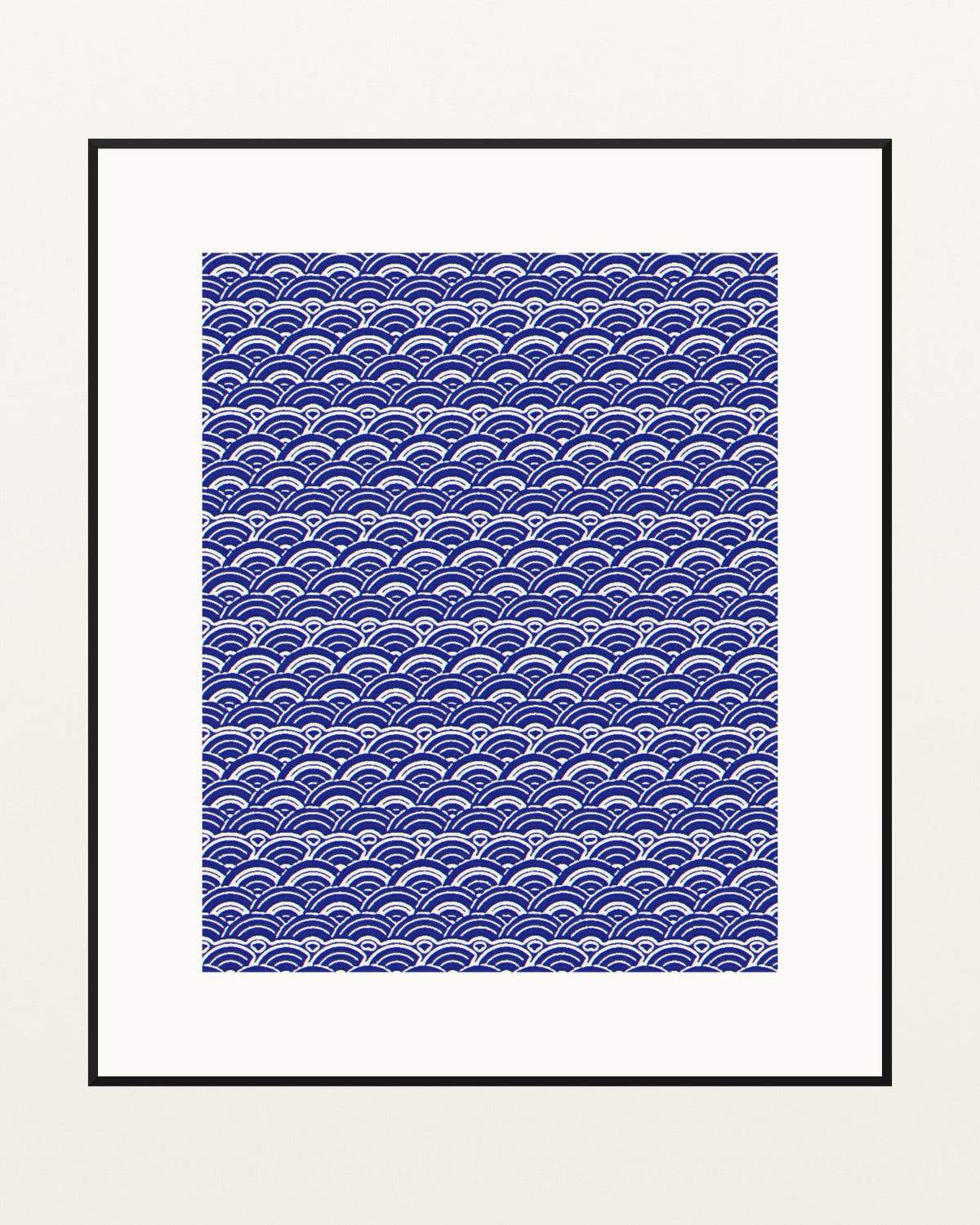 Indigo Classic Ankara Pattern — Black gallery mat