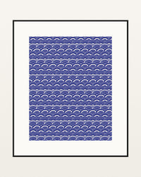 Indigo Classic Ankara Pattern — Black gallery mat