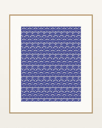 Indigo Classic Ankara Pattern — Natural gallery mat