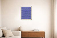 Indigo Classic Ankara Pattern — Living room lifestyle