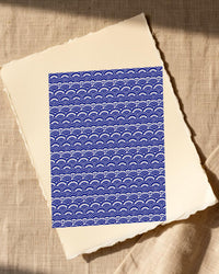 Indigo Classic Ankara Pattern — Paper/edge detail