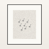 Natural Girafee Motif Limited Edition Line Art  Print