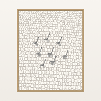 Natural Girafee Motif Limited Edition Line Art  Print
