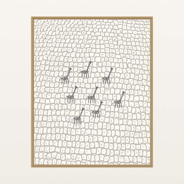 Natural Girafee Motif Limited Edition Line Art  Print
