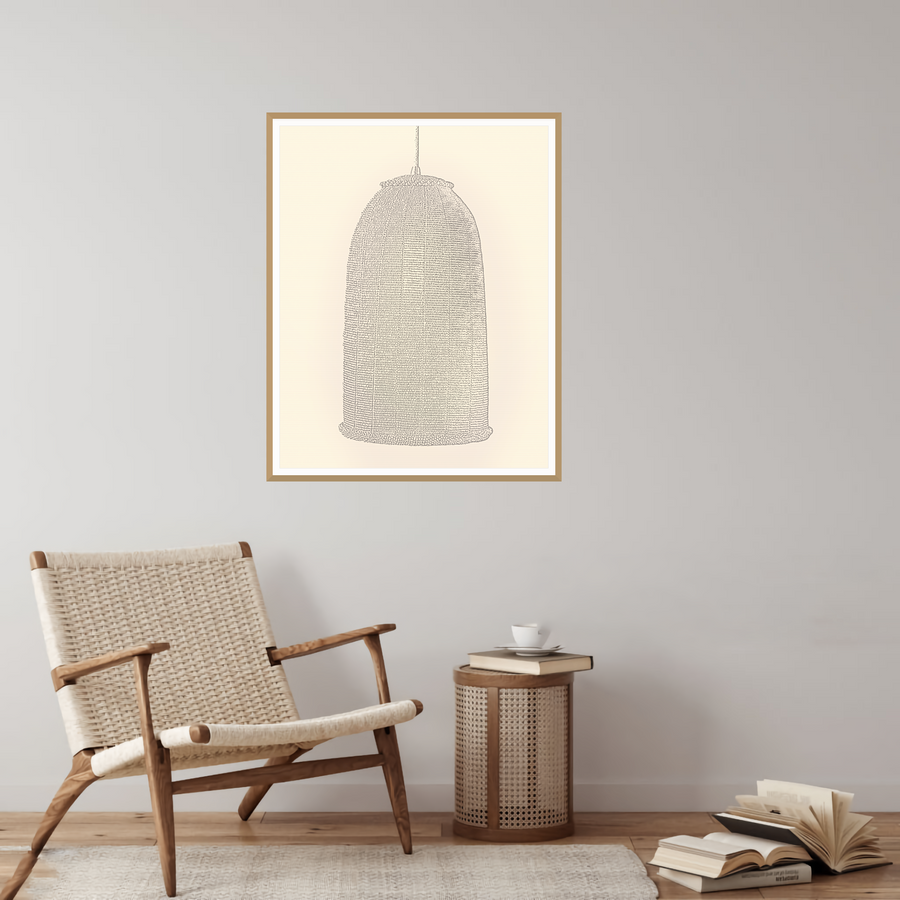 Watercolor-wash Lline Art Lighting Art Print – Limited Edition — room scene