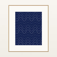 Indigo Retro 70s – Premium Retro 70s Wall Art Print — Natural gallery mat