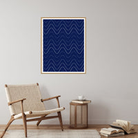 Indigo Retro 70s – Premium Retro 70s Wall Art Print — Reading nook