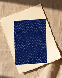 Indigo Retro 70s – Premium Retro 70s Wall Art Print — Paper/edge detail
