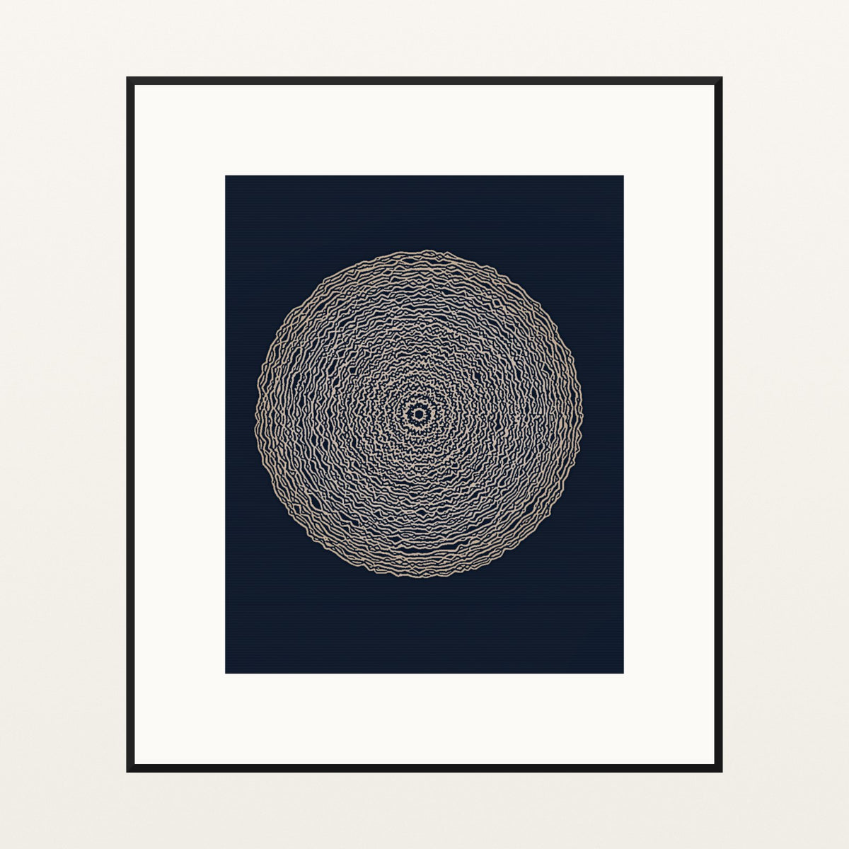 Indigo Sketch-filter – Signed 50-Edition Giclée Print for Gallery Walls — Black gallery mat