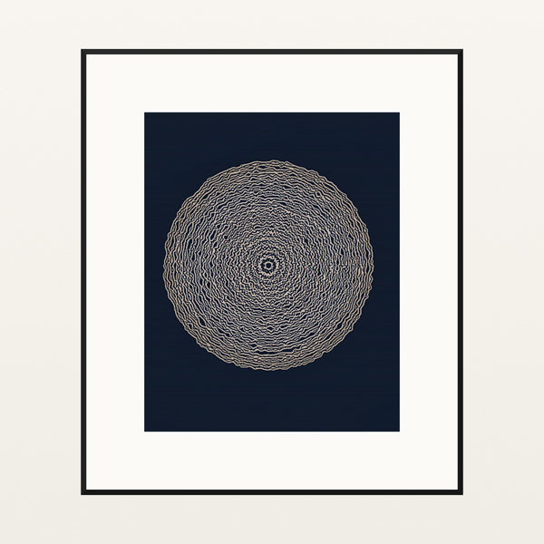 Indigo Sketch-filter – Signed 50-Edition Giclée Print for Gallery Walls — Black gallery mat