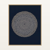Indigo Sketch-filter – Signed 50-Edition Giclée Print for Gallery Walls — Floating natural frame