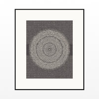 Ink & Vermilion Linear Wall Art Print – Signed Limited Edition Giclée | Modern Gallery Decor — Black gallery mat