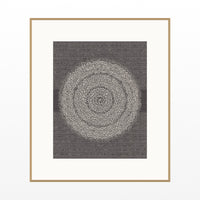 Ink & Vermilion Linear Wall Art Print – Signed Limited Edition Giclée | Modern Gallery Decor — Natural gallery mat
