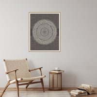 Ink & Vermilion Linear Wall Art Print – Signed Limited Edition Giclée | Modern Gallery Decor — Reading nook