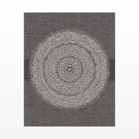 Ink & Vermilion Linear Wall Art Print – Signed Limited Edition Giclée | Modern Gallery Decor — Unframed flat preview