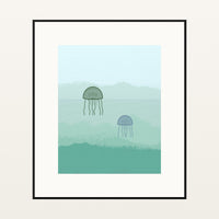 Irish Coast Gradient Sky – Premium Gradient Sky Wall Art Print — Black gallery mat