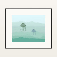 Irish Coast Gradient Sky – Premium Gradient Sky Wall Art Print — Black gallery mat