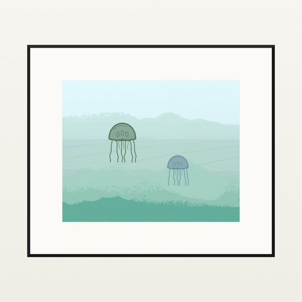 Irish Coast Gradient Sky – Premium Gradient Sky Wall Art Print — Black gallery mat