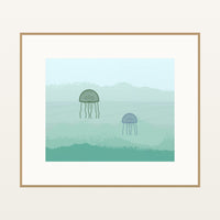 Irish Coast Gradient Sky – Premium Gradient Sky Wall Art Print — Natural gallery mat